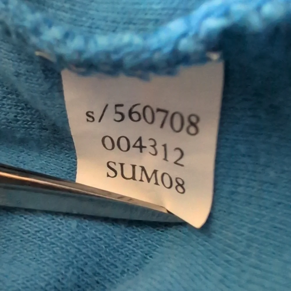 Gap Baby Y2K Blue‎ Hooded Terry Cloth Jacket Embroidered Bear Size 6/12 Months